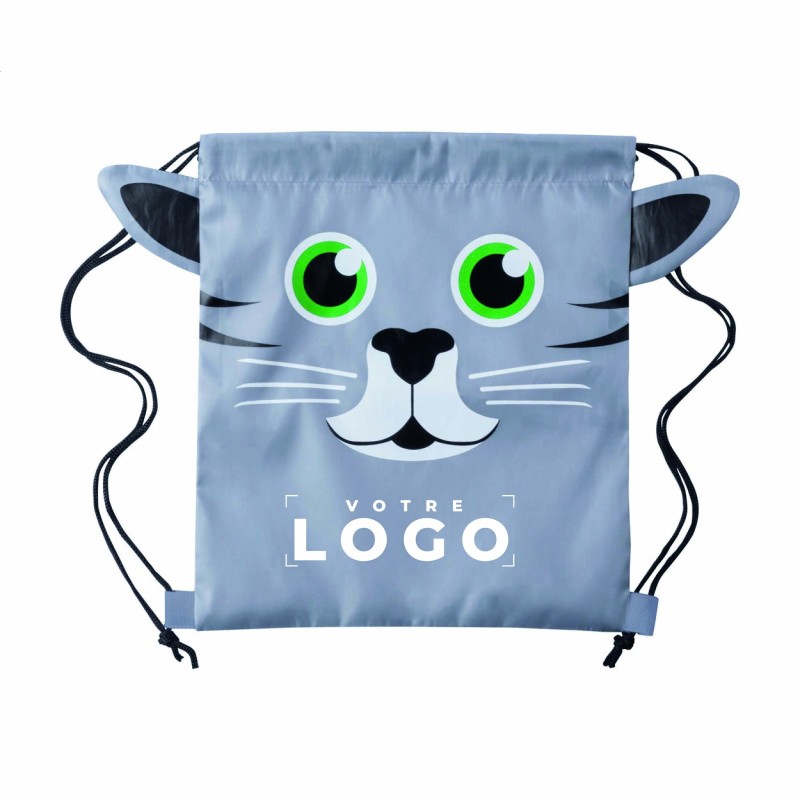 Sac à cordon enfant avec motif animal | Sac personnalisé et ludique