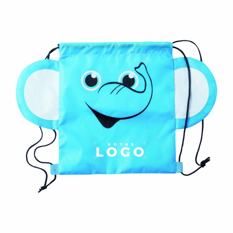 Sac à cordon enfant avec motif animal | Sac personnalisé et ludique
