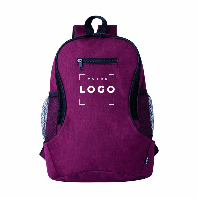Sac à dos RPET 300D | Compartiments pratiques et dos rembourré