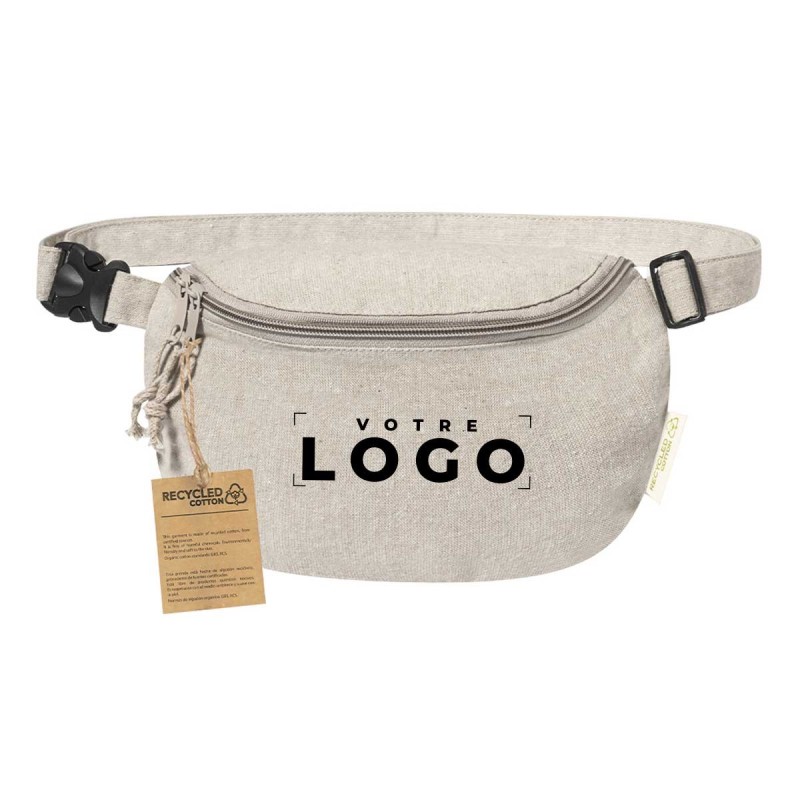 Sac banane en coton recyclé GRS 220 g/m² | Durable et pratique