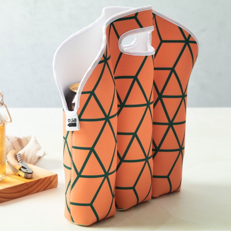 Sac à bière personnalisé en néoprène RPET – 3 canettes