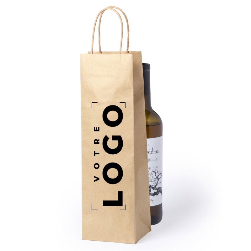 Sac en papier naturel 100 g/m² pour bouteille jusqu’à 1L