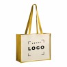 Sac shopping en jute et coton laminé – anses longues