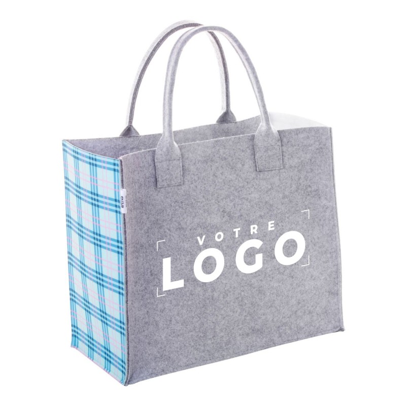 Sac shopping feutre RPET – personnalisé et écologique