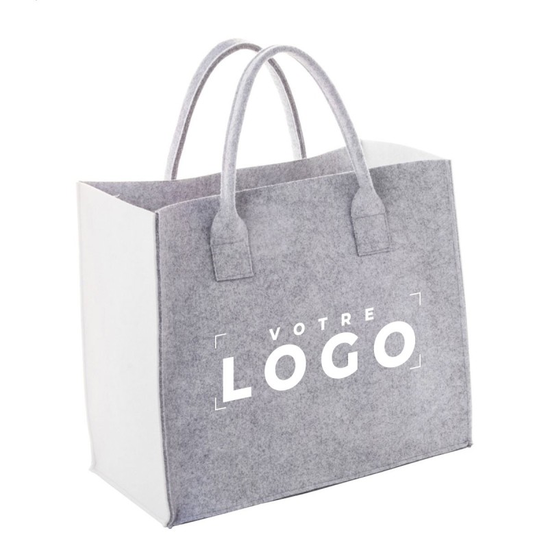 Sac shopping feutre RPET – personnalisé et écologique