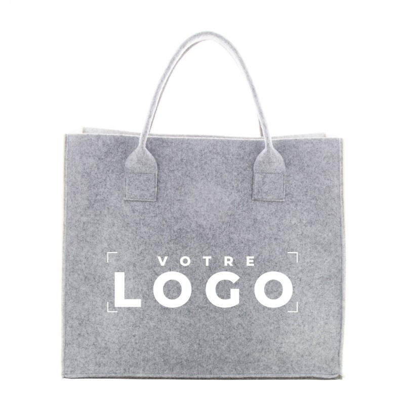 Sac shopping feutre RPET – personnalisé et écologique
