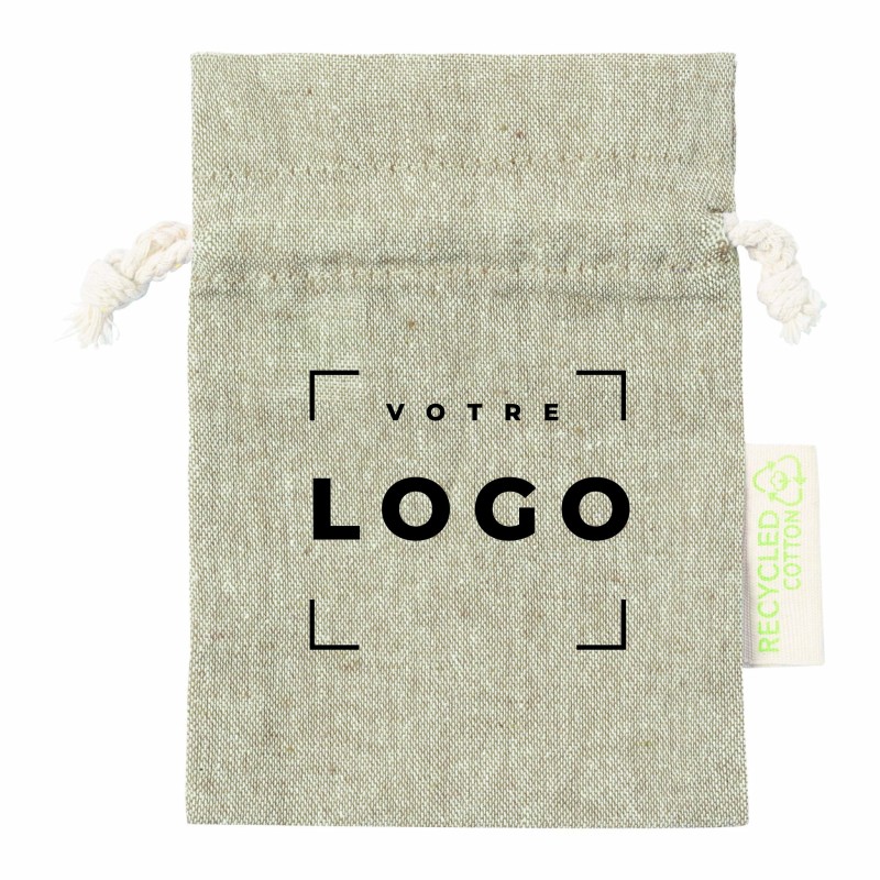 Sac cordelette en coton recyclé 120 g/m² – durable et personnalisable