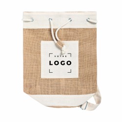 Sac marin en jute avec poche en coton – durable et personnalisable