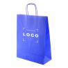 Sac papier kraft 100 g/m² – poignée torsadée colorée
