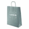 Sac papier kraft 100 g/m² – poignée torsadée colorée