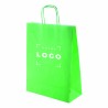 Sac papier kraft 100 g/m² – poignée torsadée colorée