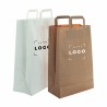 Sac papier kraft 70 g/m² – poignée plate personnalisable