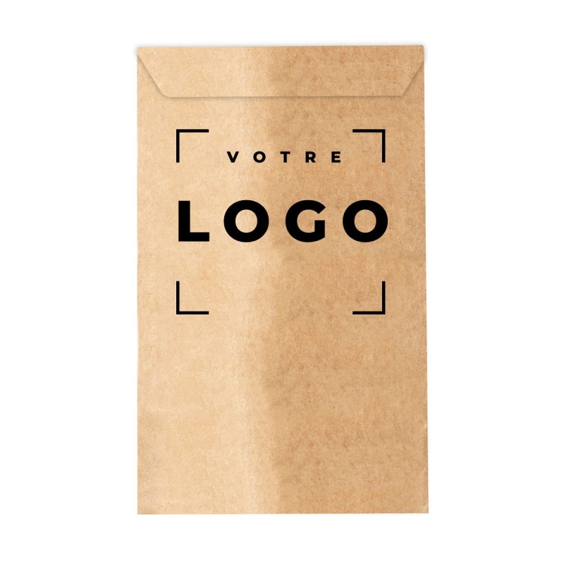 Pochette papier kraft recyclé 9x14,5 cm – personnalisable