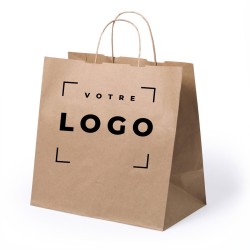 Sac papier recyclé 80 g/m² – naturel et personnalisable