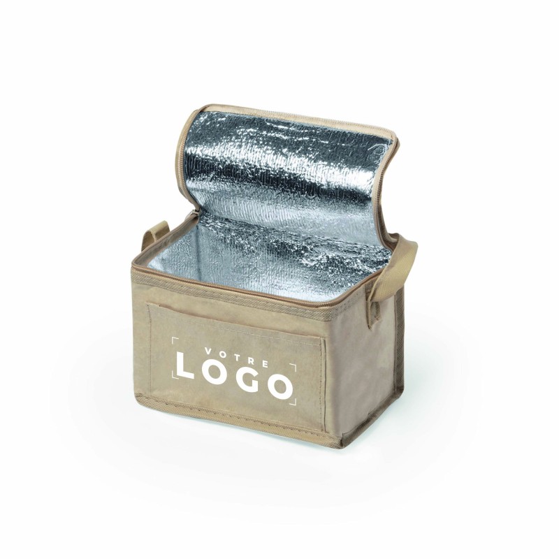 Sac isotherme zippé – 6 canettes – Personnalisable