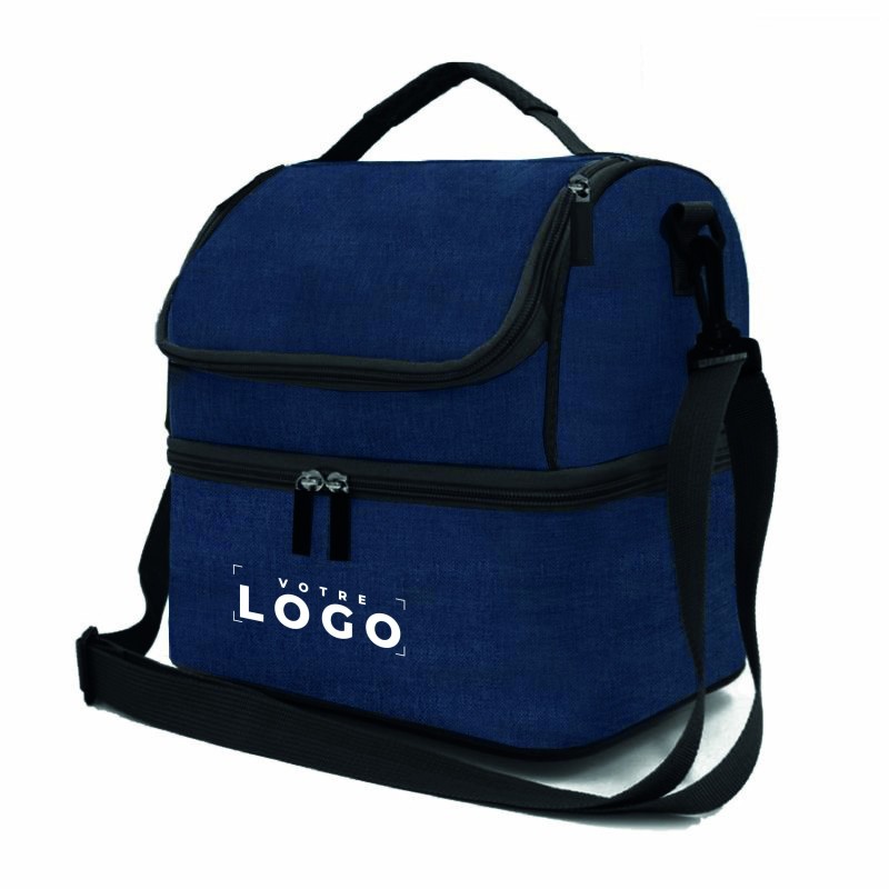 Sac isotherme recyclé GRS – Deux compartiments, maintien chaud/froid