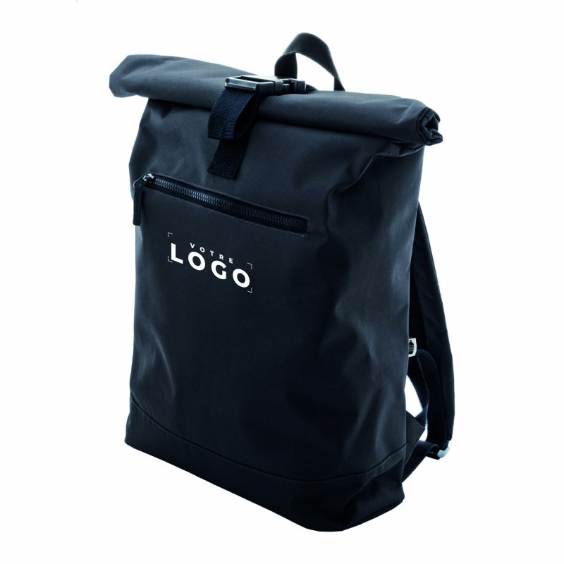 Sac à dos roll-top RPET – Pratique et écologique pour ordinateur 15"