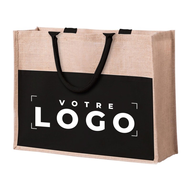 Sac de plage en jute laminée personnalisé – Goodie d’entreprise