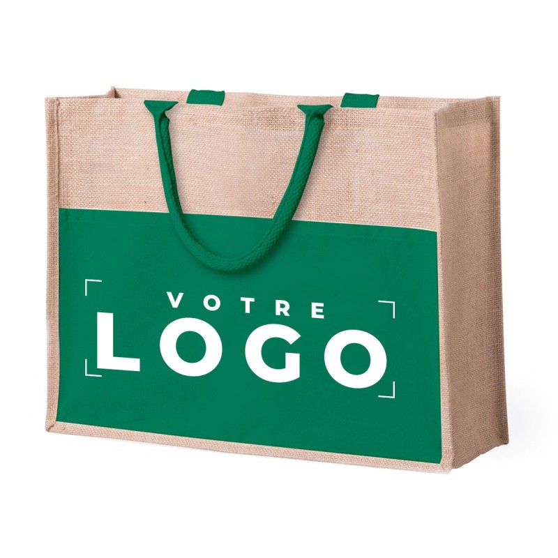 Sac de plage en jute laminée personnalisé – Goodie d’entreprise