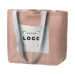 Sac de plage en jute avec poche | Goodies d’entreprise