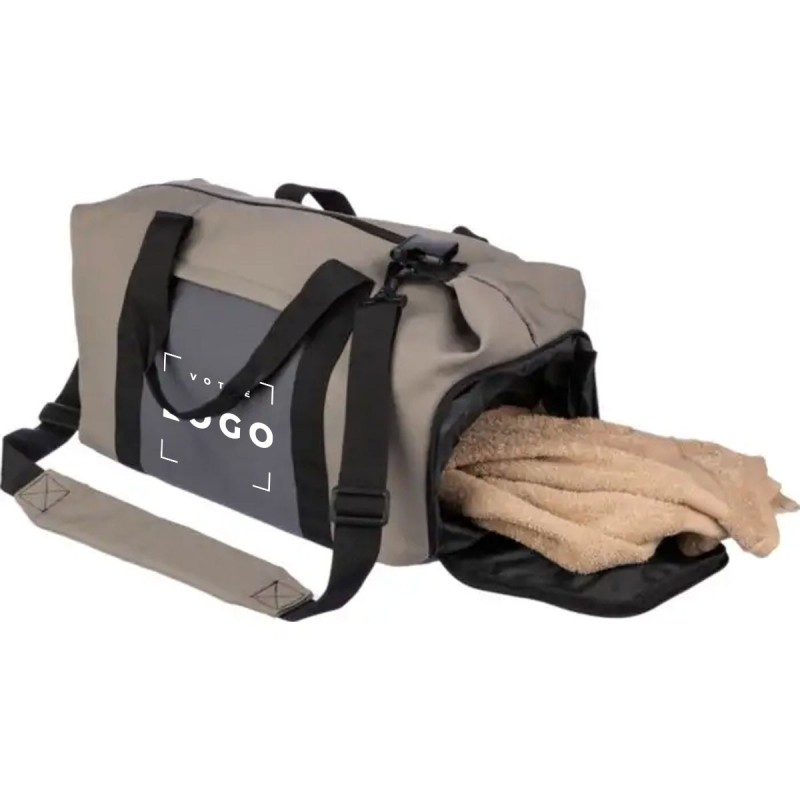 Sac de sport polyester 600D beige | Goodies d’entreprise