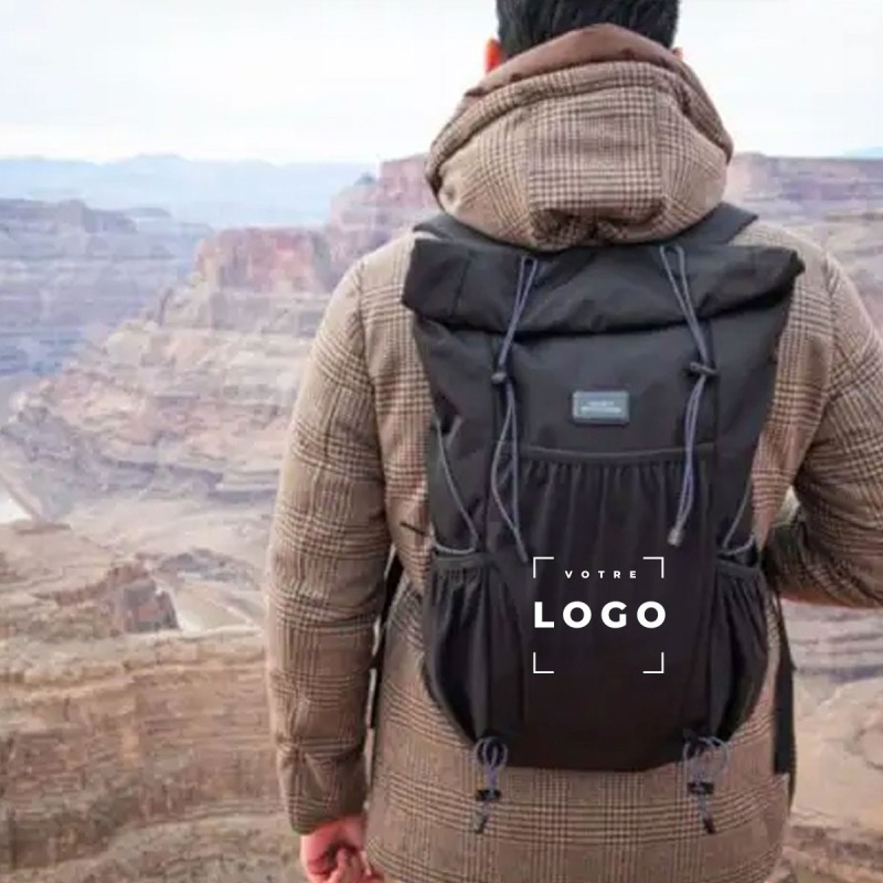 Sac à dos Venturer roll-top en PET recyclé | Goodies d’entreprise