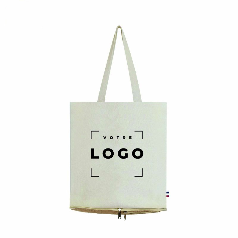 Tote bag pliable en coton recyclé | Goodies d’entreprise durables