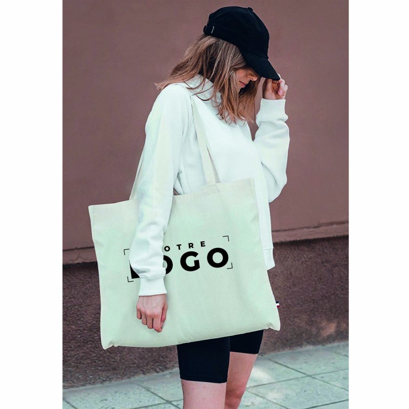 Grand tote bag en coton recyclé | Goodies d’entreprise durables