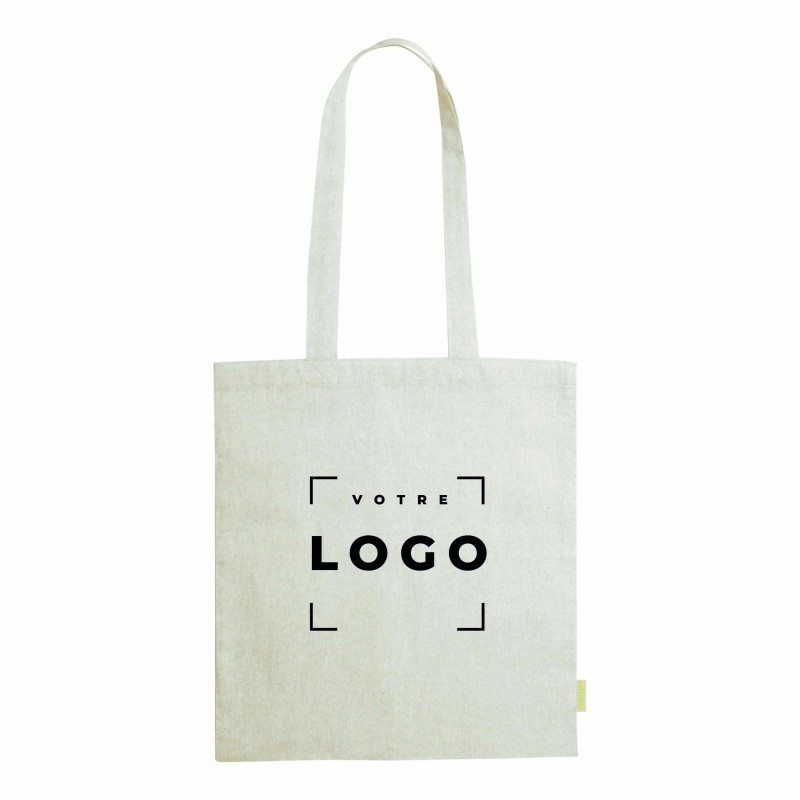 Tote bag en coton recyclé avec anses longues | Goodies d’entreprise