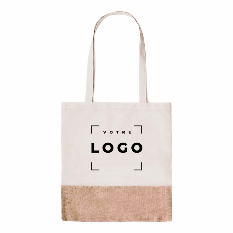Tote bag en jute et coton personnalisé | Goodies d’entreprise durables