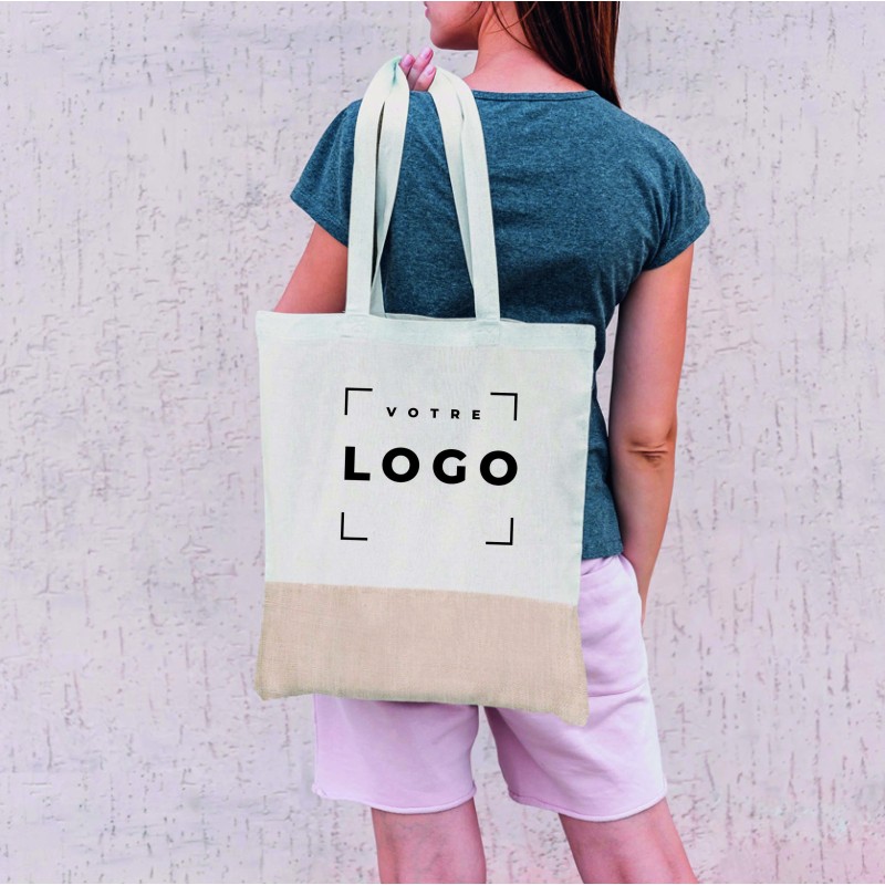 Tote bag en jute et coton personnalisé | Goodies d’entreprise durables