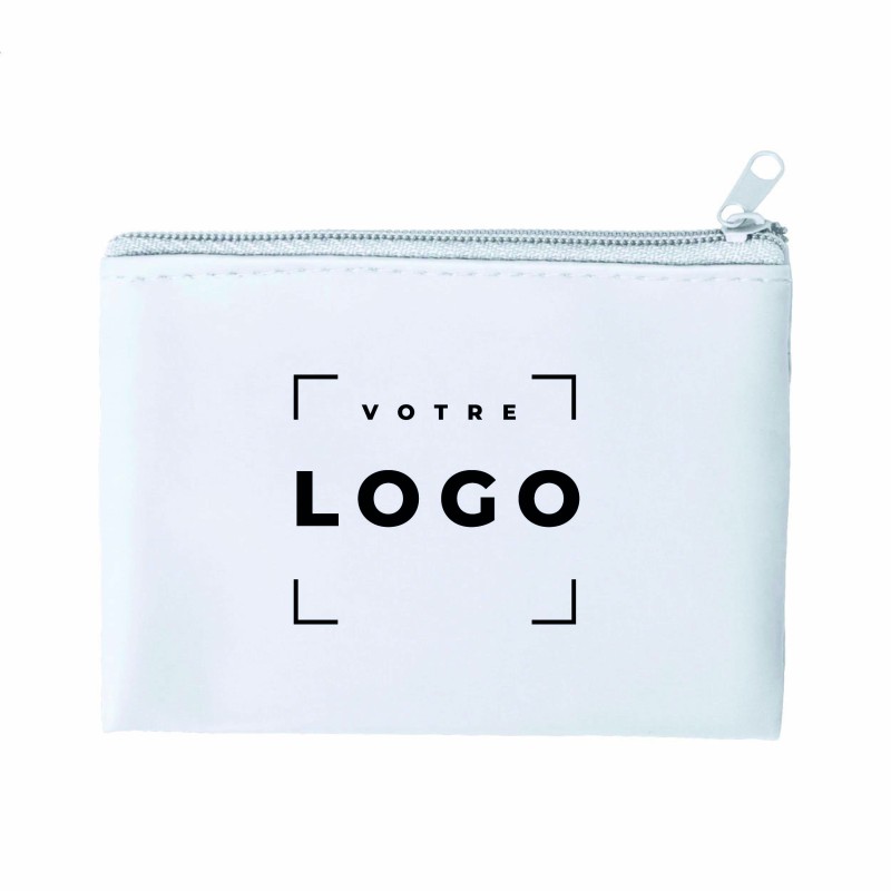 Porte-monnaie zippé en microfibre personnalisé