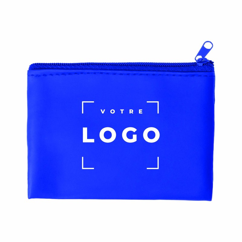 Porte-monnaie zippé en microfibre personnalisé