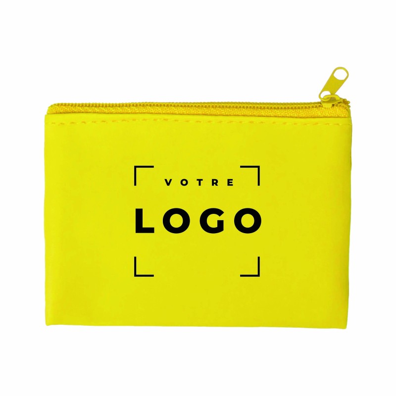 Porte-monnaie zippé en microfibre personnalisé