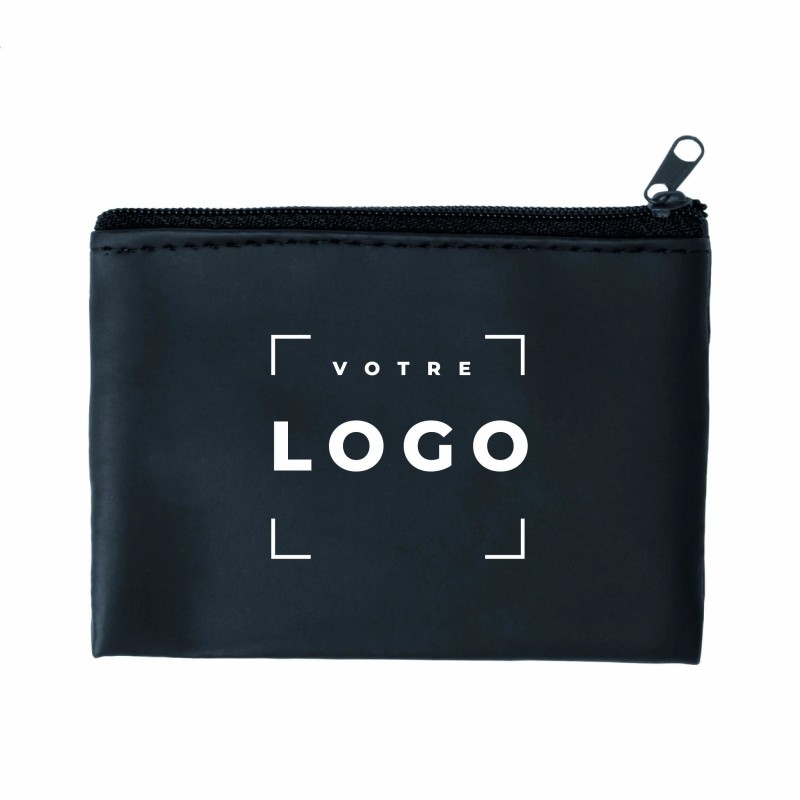 Porte-monnaie zippé en microfibre personnalisé