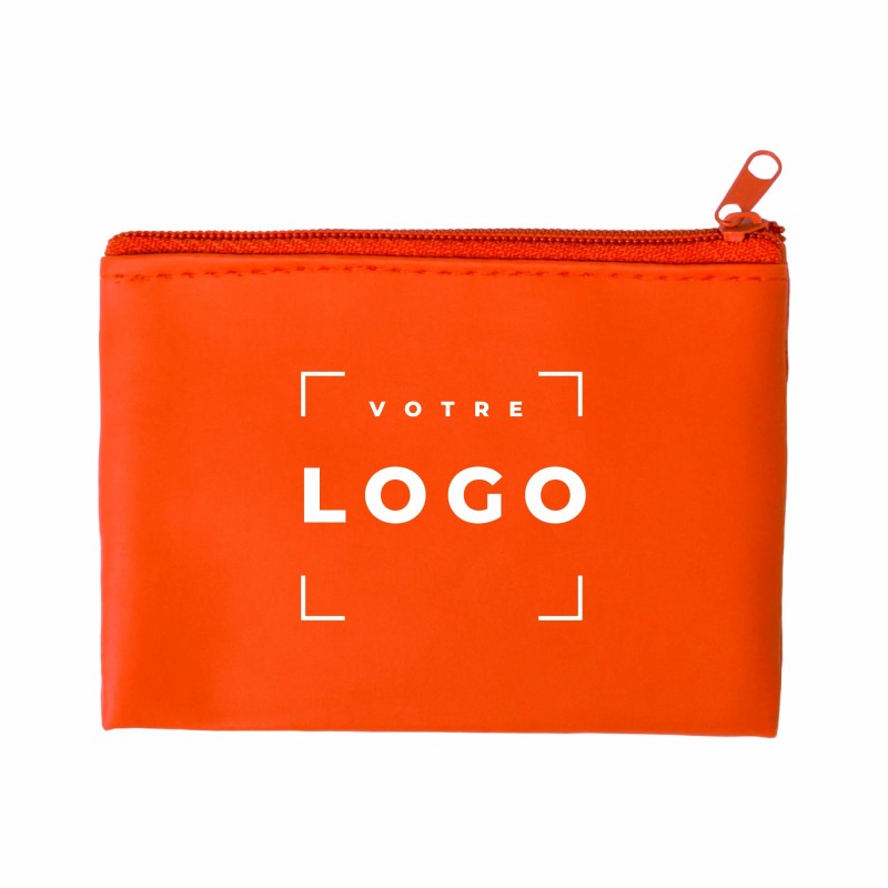 Porte-monnaie zippé en microfibre personnalisé