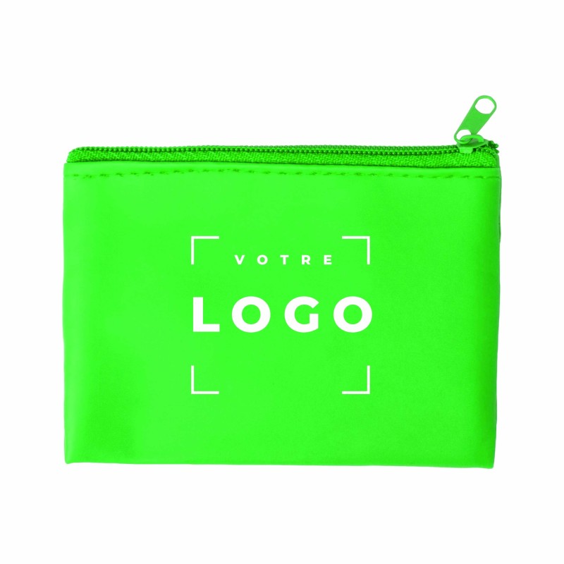 Porte-monnaie zippé en microfibre personnalisé
