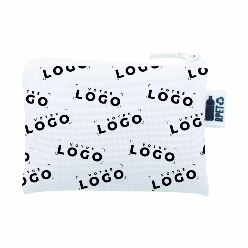 Porte-monnaie zippé sur-mesure RPET – Polyester 600D personnalisé