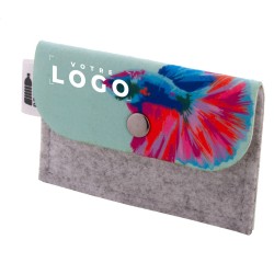 Porte-monnaie personnalisé en feutre RPET | Goodies durables