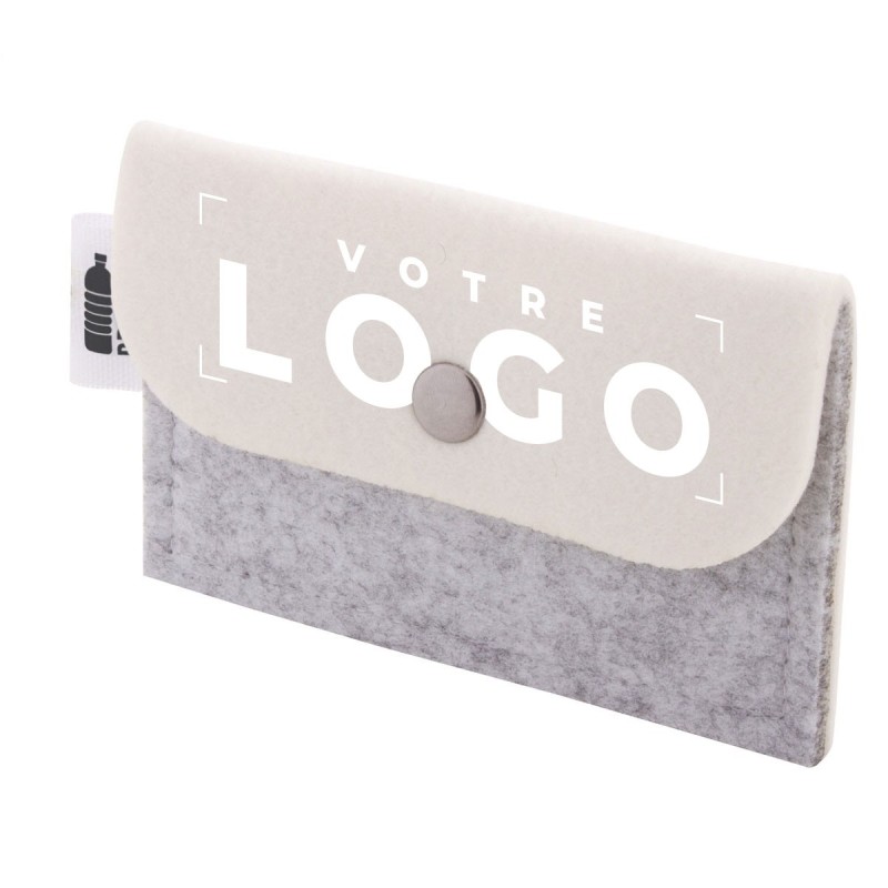 Porte-monnaie personnalisé en feutre RPET | Goodies durables