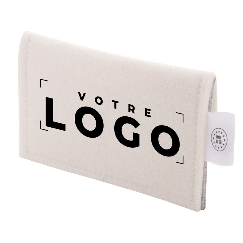 Porte-monnaie personnalisé en feutre RPET | Goodies durables