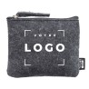 Porte-monnaie zippé personnalisé en feutre RPET | Goodies durables