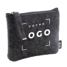 Porte-monnaie zippé personnalisé en feutre RPET | Goodies durables