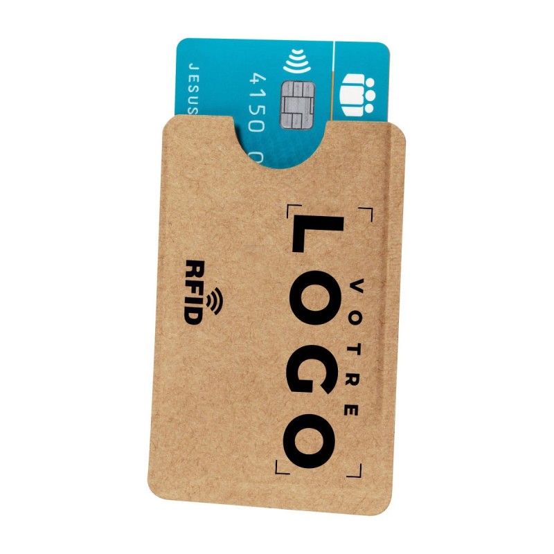Porte-cartes  personnalisé en papier recyclé avec blocage RFID