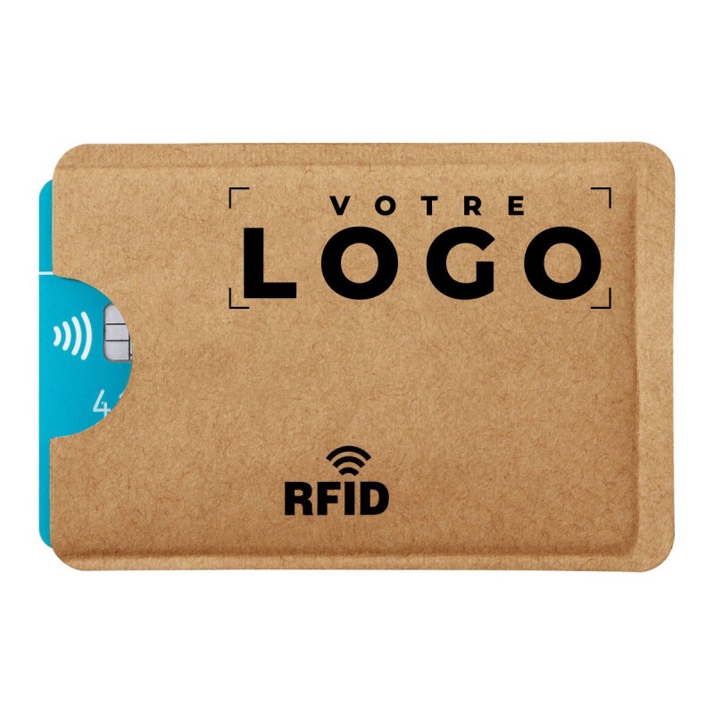 Porte-cartes  personnalisé en papier recyclé avec blocage RFID