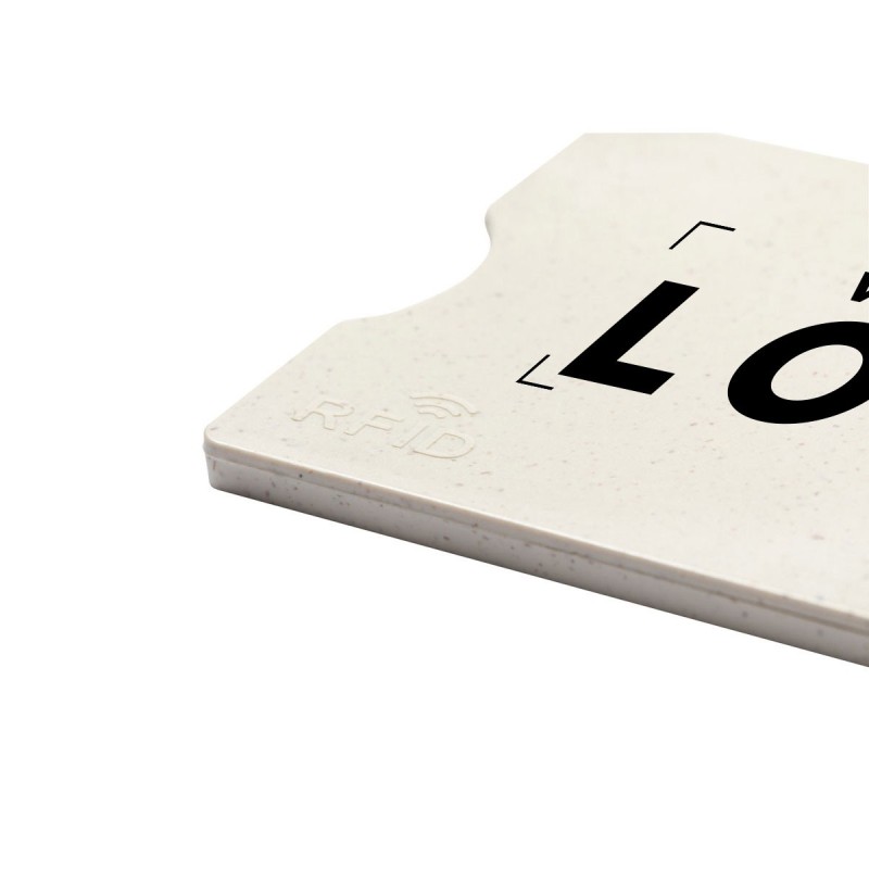 Porte-cartes écologique personnalisé en plastique paille de blé