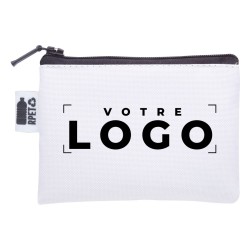 Porte-monnaie zippé personnalisé en RPET 600D avec protection RFID