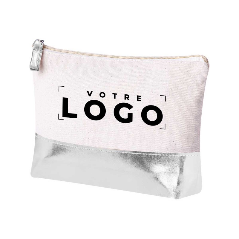 Trousse de toilette coton recyclé 220 g personnalisée