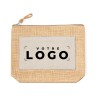 Trousse de toilette jute et coton personnalisable