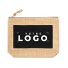 Trousse de toilette jute et coton personnalisable